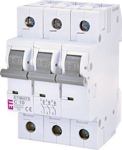 ETIMAT 6 3p C 10A (6 kA) circuit breaker - 2145514 2145514 photo