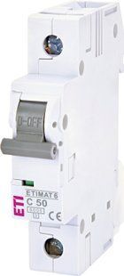 Автоматичний вимикач ETIMAT 6 1p C 50А (6 kA) - 2141521 2141521 фото