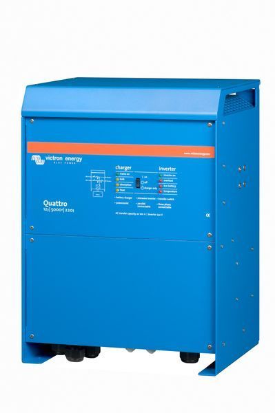 Инвертор Victron Energy Quattro 12/5000/220-100/100 12/230В 5кВА/4кВт гибридный с зарядным устройством 12В 220А - QUA125020000 QUA125020000 фото
