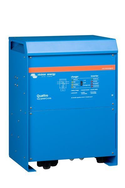 Инвертор Victron Energy Quattro 12/5000/220-100/100 12/230В 5кВА/4кВт гибридный с зарядным устройством 12В 220А - QUA125020000 QUA125020000 фото