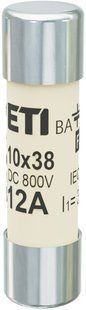 Запобіжник ETI CH 10x38 12A Battery 800V DC - 2626040 2626040 фото