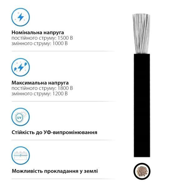 Солнечный кабель KBE Solar DB+ 4 мм&sup2; черный &mdash; PV-кабель для фотоэлектрических систем 730400015060QUSW фото