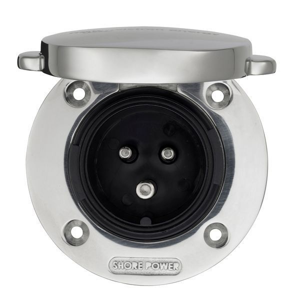Разъем питания 16A из нержавеющей стали с крышкой Victron Energy - SHP301602000 SHP301602000 фото