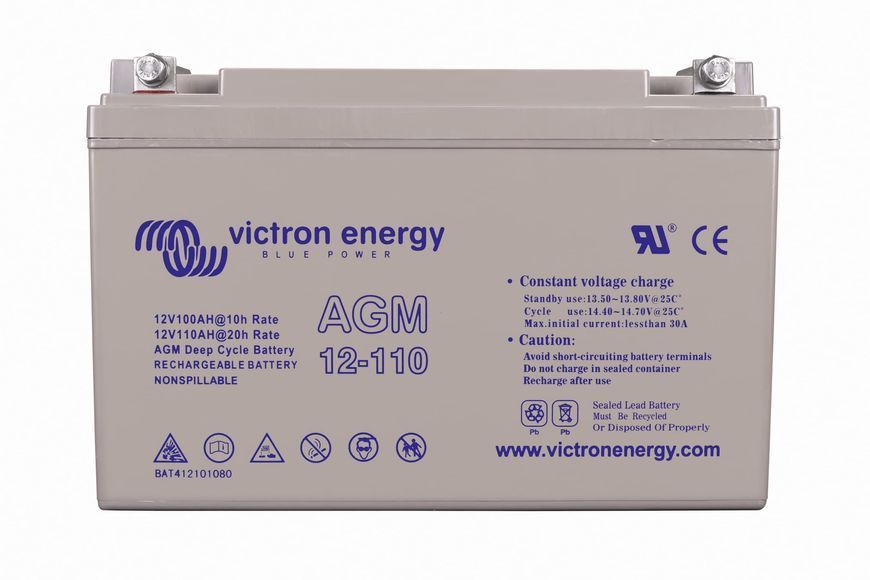 Акумулятор Victron Energy 12V/110Ah AGM Deep Cycle Battery (M8) &ndash; BAT412101085 BAT412101085 фото