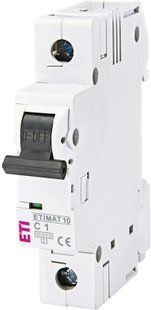Автоматичний вимикач ETIMAT 10 1p C 1А (10 kA) - 2131704 2131704 фото