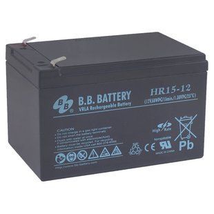 AGM аккумулятор BB Battery HR15-12/T2 (12В 15Ач) &ndash; серия HR (High Rate) - BBHR0015TE BBHR0015TE фото