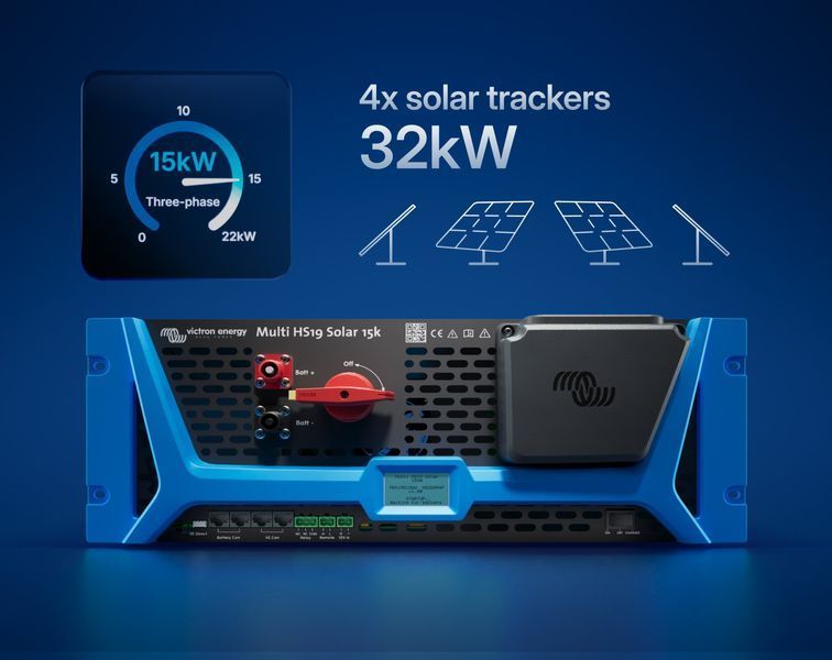 Промисловий гібридний інвертор Victron Energy Multi HS19 Solar 15k 3-фази 15кВт - 4x8кВт MPPT - PMR803150300 PMR803150300 фото