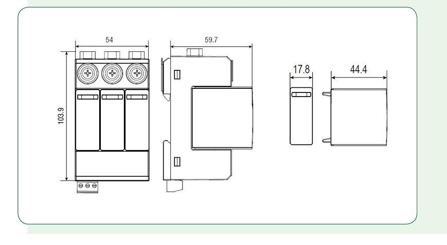 Ограничитель перенапряжения ETITEC EM T2 PV 1500/15 Y RC (для PV систем) - 2440626 2440626 фото