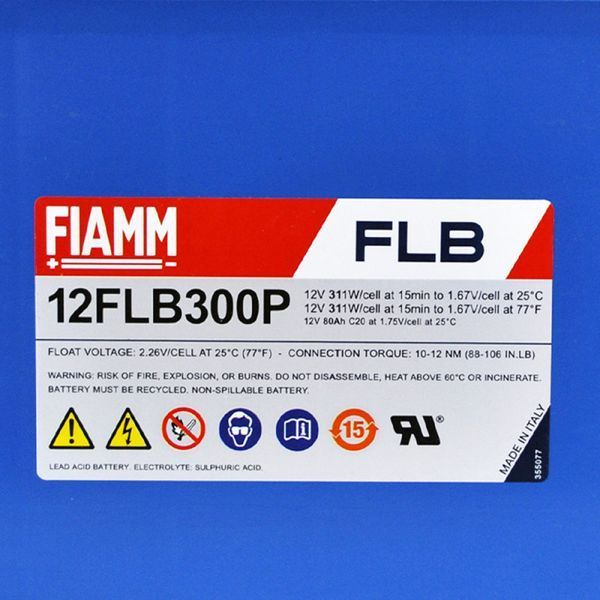 Аккумулятор AGM FIAMM 12FLB300P 12В 84Ач - 817178 817178 фото