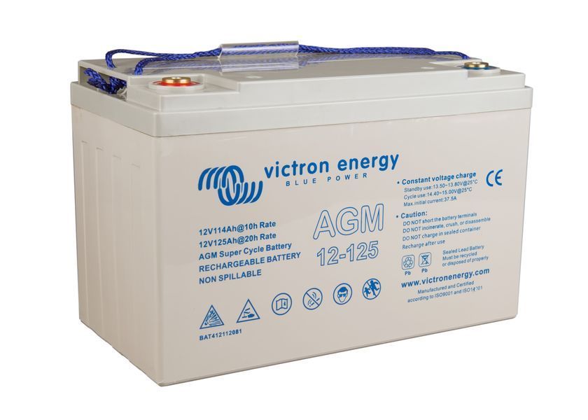 Victron AGM Super Cycle Battery 12V 125Ah (M8) - BAT412112081 BAT412112081 photo