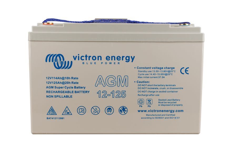 Victron AGM Super Cycle Battery 12V 125Ah (M8) - BAT412112081 BAT412112081 photo