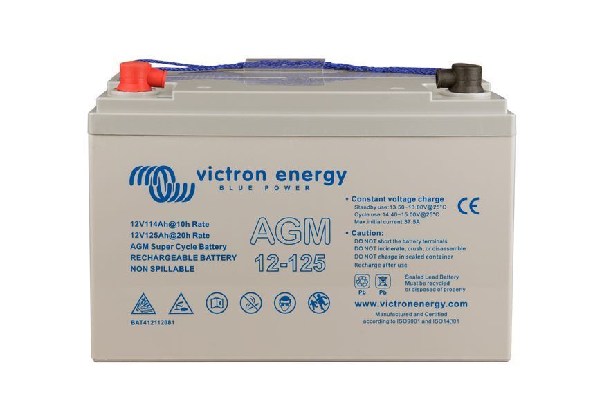 Victron AGM Super Cycle Battery 12V 125Ah (M8) - BAT412112081 BAT412112081 photo
