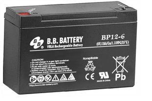AGM аккумулятор BB Battery BP12-6/T1 (6В 12Ач) &ndash; серия BP - BBBP00126TE BBBP00126TE фото