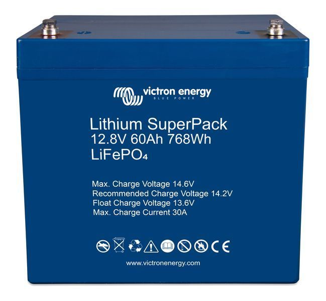 Аккумулятор LiFePO4 Victron Energy Lithium SuperPack 12.8В 60Ач - со встроенным BMS - BAT512060705 BAT512060705 фото