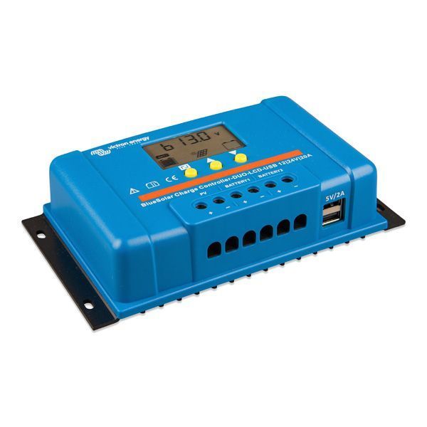 Solar charge controller Victron Energy BlueSolar (without Bluetooth) PWM DUO-LCD&USB 12/24V-20A - SCC010020060 SCC010020060 photo