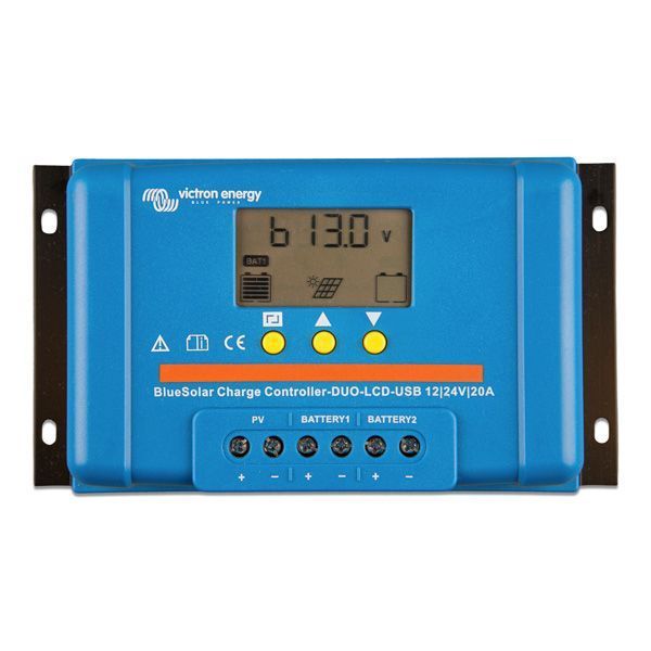 Solar charge controller Victron Energy BlueSolar (without Bluetooth) PWM DUO-LCD&USB 12/24V-20A - SCC010020060 SCC010020060 photo
