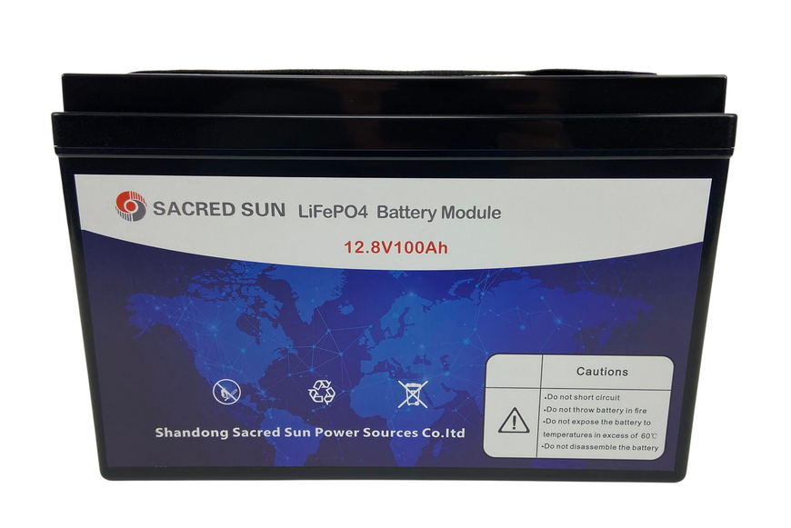 Аккумулятор LiFePO4 Sacred Sun SCIFP12100 12В 100Аг (1.28 кВт&middot;ч) с BMS и Bluetooth мониторингом SCIFP12100 фото