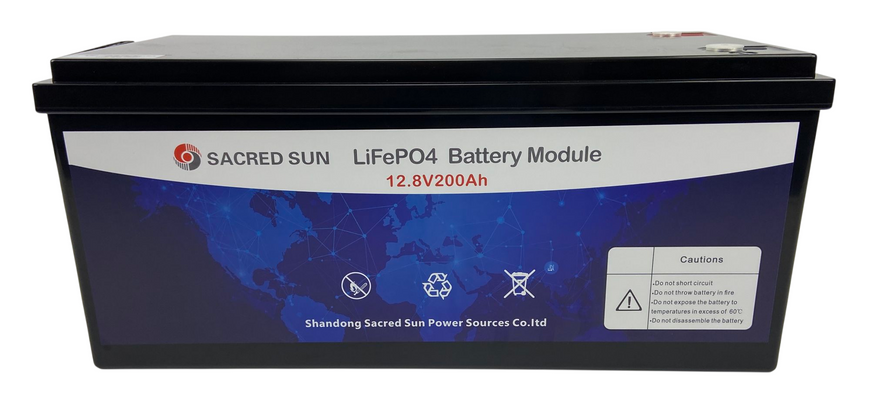 Аккумулятор LiFePO4 Sacred Sun SCIFP12200 12В 200Аг (2.56 кВт&middot;ч) с BMS и Bluetooth мониторингом SCIFP12200 фото
