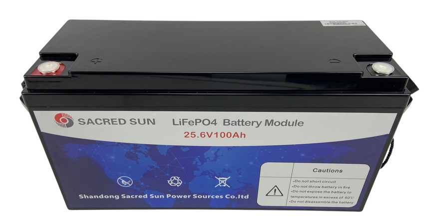 Аккумулятор LiFePO4 Sacred Sun SCIFP24100 25.6В 100Аг (2.56 Вт&middot;ч) с BMS и Bluetooth мониторингом SCIFP24100 фото