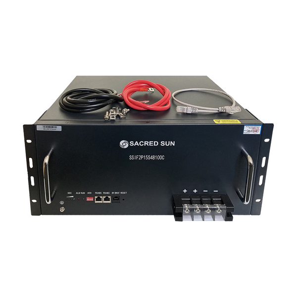 Аккумулятор LiFePO4 Sacred Sun SLSIFP48100A(5U) 48В 100Ач со встроенным BMS и поддержкой CAN-шины - SSIF2P15S48100C SSIF2P15S48100C фото